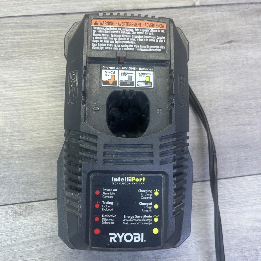Ryobi P118 Lithium-ion/Ni-Cad ONE+ 18V IntelliPort Battery Charger Tested/Works